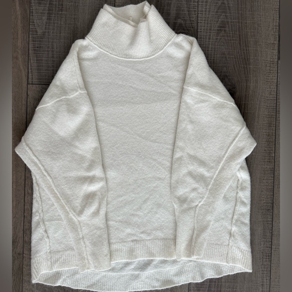 Free People Afterglow Mock Neck Sweater Ivory XS - Picture 5 of 9